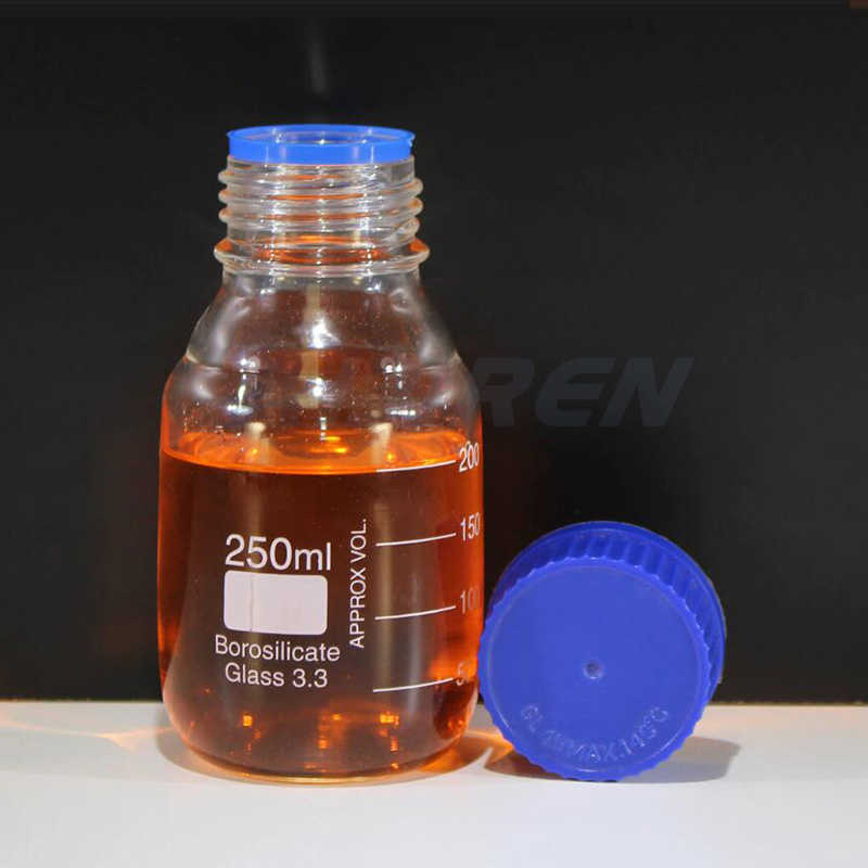 Cap Borosilicate Glass amber reagent bottle